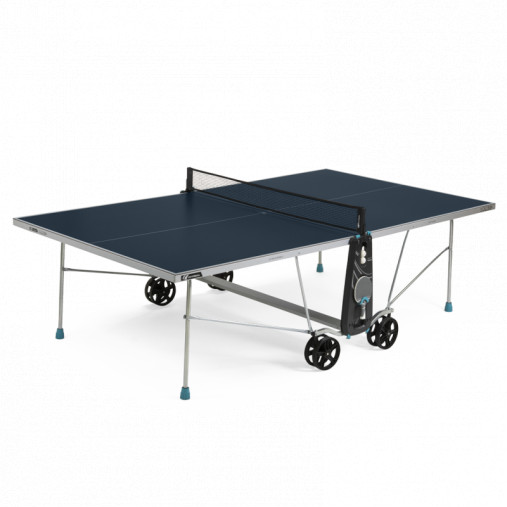 Всепогодный теннисный стол CORNILLEAU Outdoor 100X для улицы (темно-синий) с сеткой