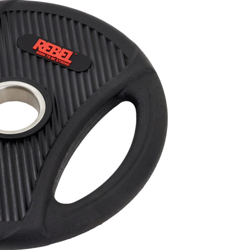 Диск олимпийский обрезиненный с двумя хватами 5 кг REBEL