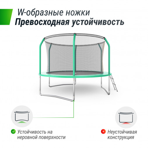 Батут UNIX Line SUPREME BASIC 10 ft (Green) 3,05 м зеленый