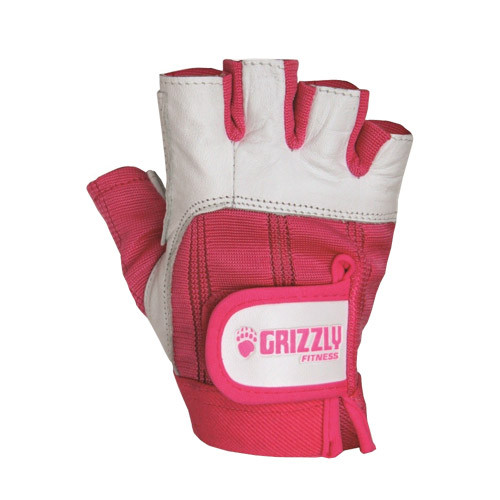 Перчатки для фитнеса женские GRIZZLY Fitness Training Gloves размер L, кожа, бело-розовый Перчатки для фитнеса женские GRIZZLY Fitness Training Gloves размер L, кожа, бело-розовый