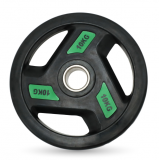 Диск обрезиненный c хватом UNIX Fit PRO 10 кг, 51 мм, олимпийский, зеленый