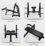 BRONZE GYM BR-1013 Скамья для жима с отрицательным наклоном
